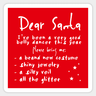 Belly Dancer's Christmas List Sticker